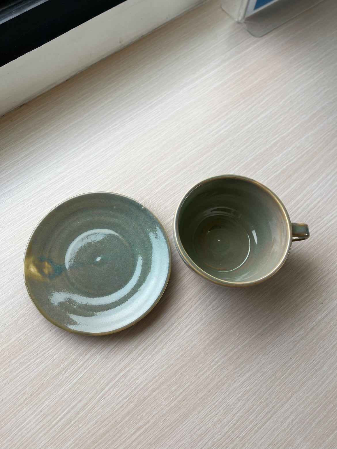 Cup & Saucer (Blue and Green)