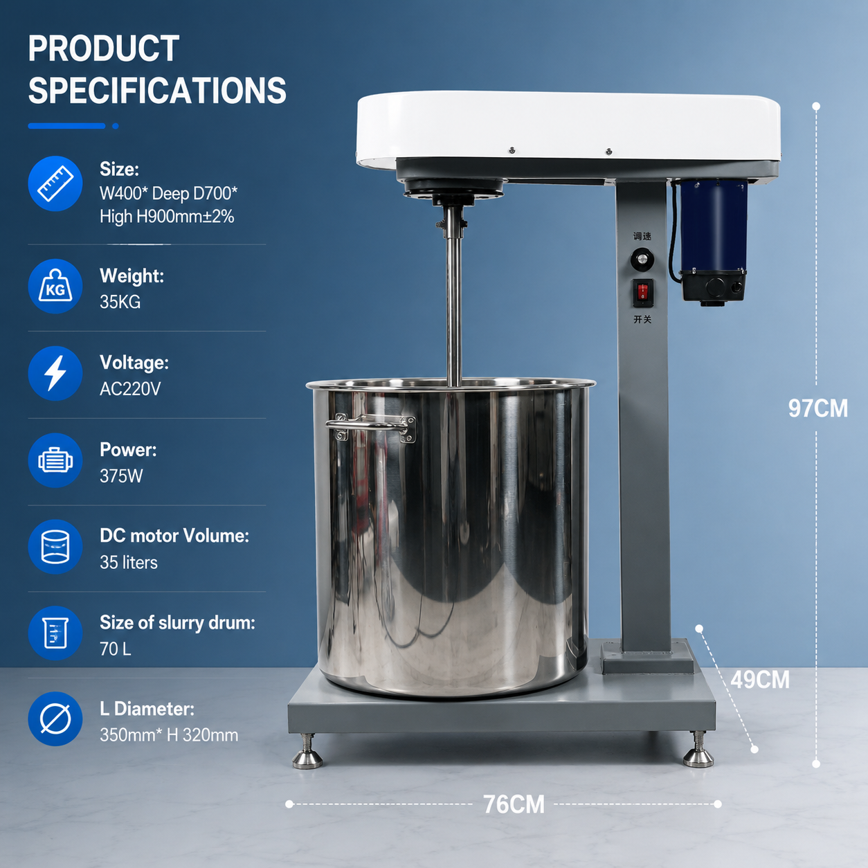 Glaze & Slurry Clay Electric Mixer